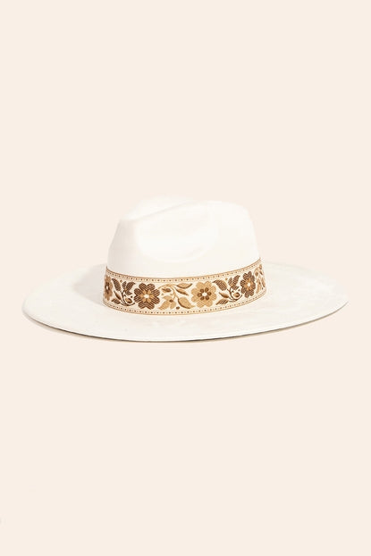 Floral Ribbon Fedora