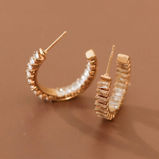 Crystal Hoop Earrings
