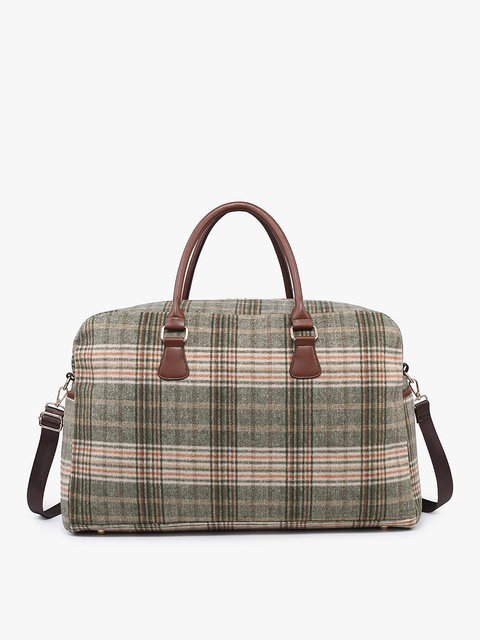 Florence Duffle Weekender (Olive Plaid)