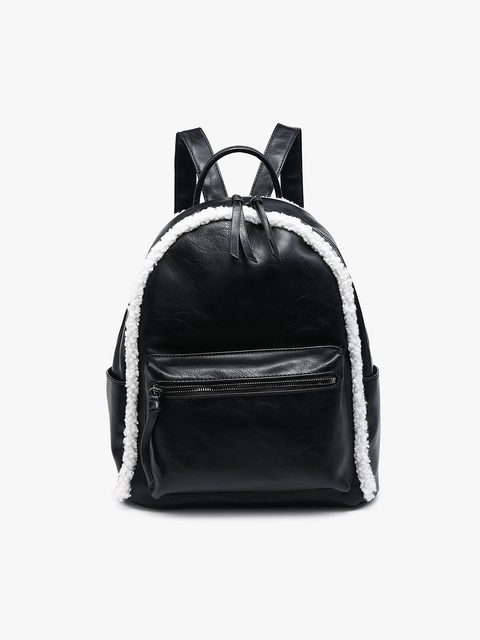 Sherpa Trim Backpack w/ Front Pocket
