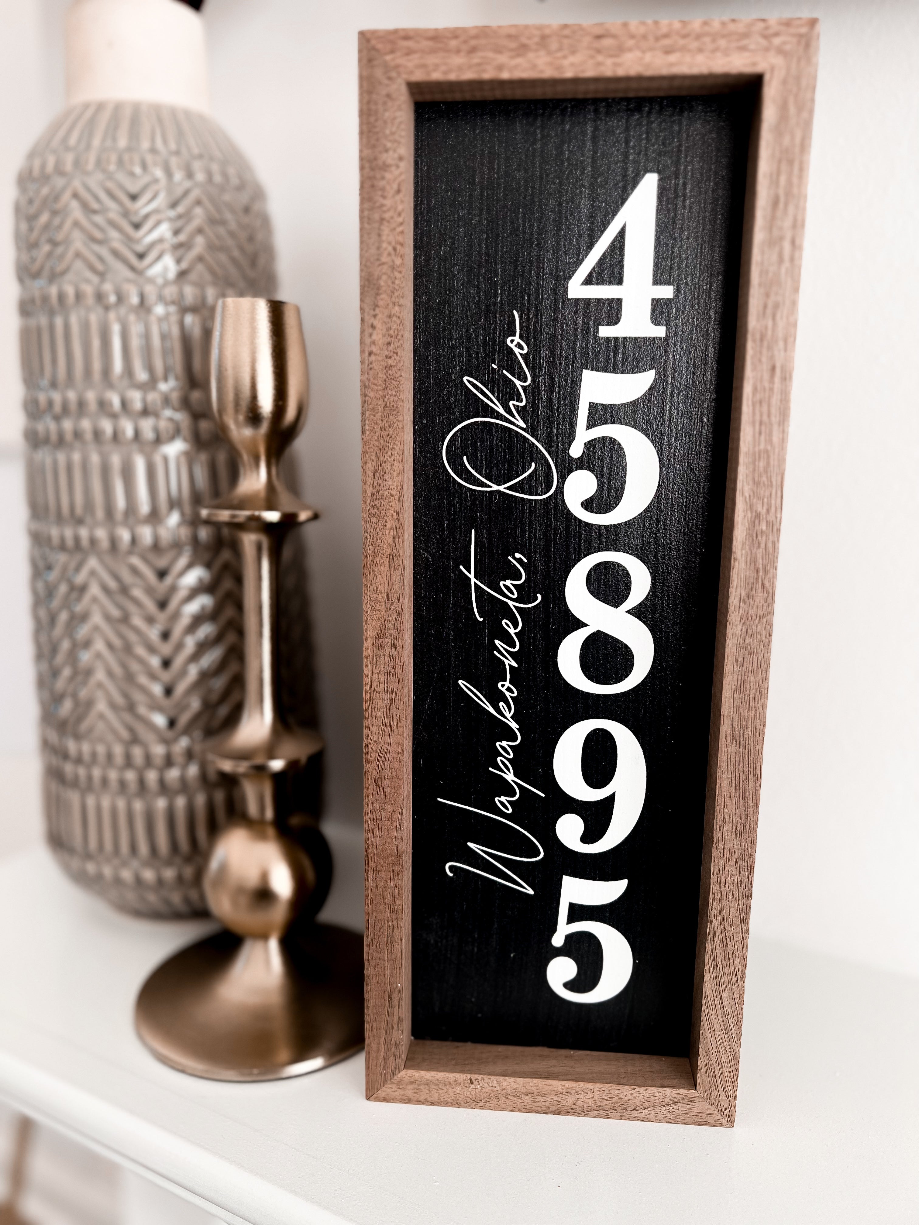 Wapak Zip Code Vertical Sign