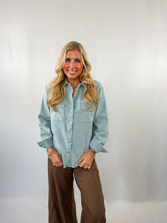 RESTOCKED: Denim Button Down Jacket