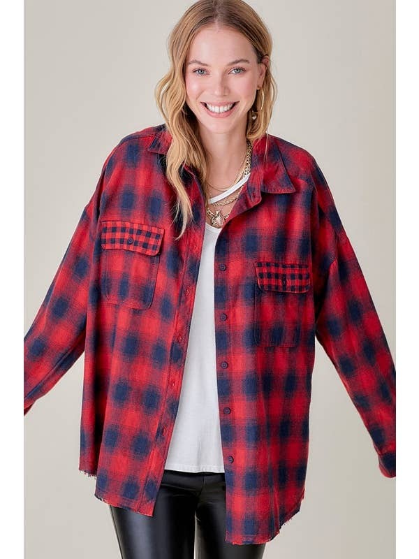 Encore Plaid Shirt (Red)