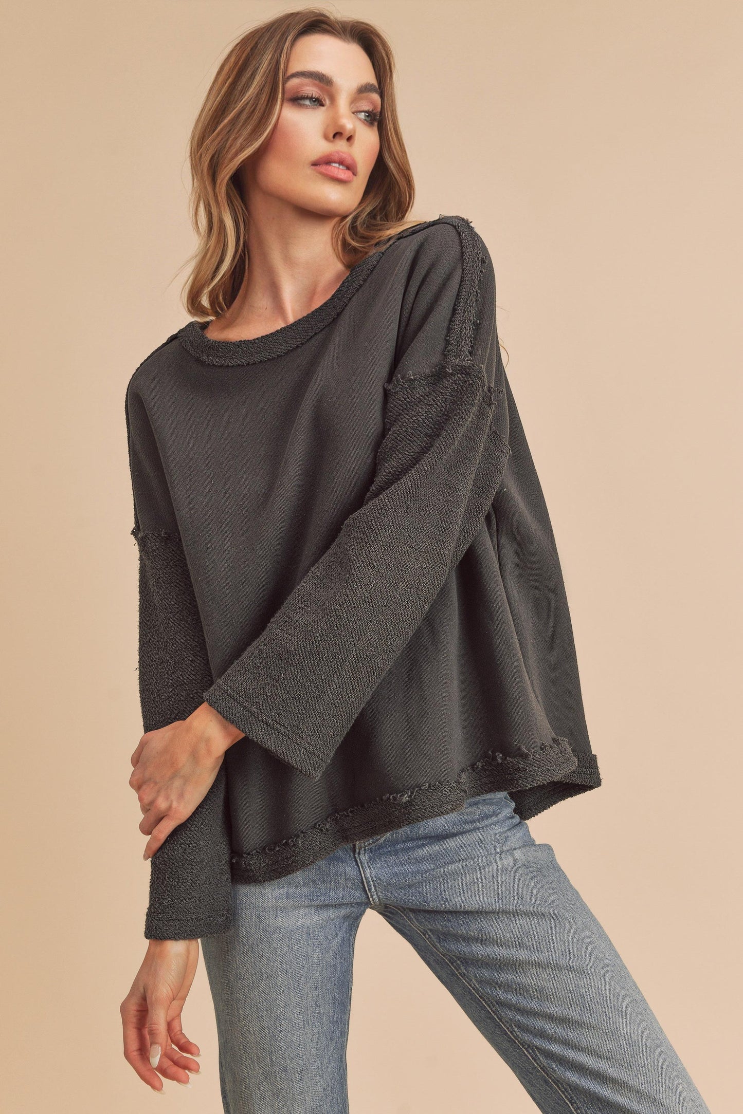 Charcoal Pattie Pullover