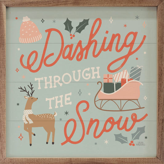 Reindeer Holiday Dashing Sign (Small)