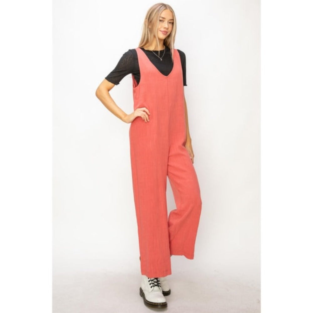 Brick Linen Jumpsuit