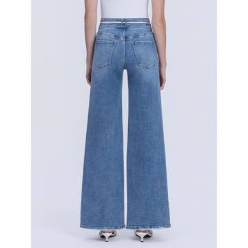 High Rise Drawstring Wide Jeans