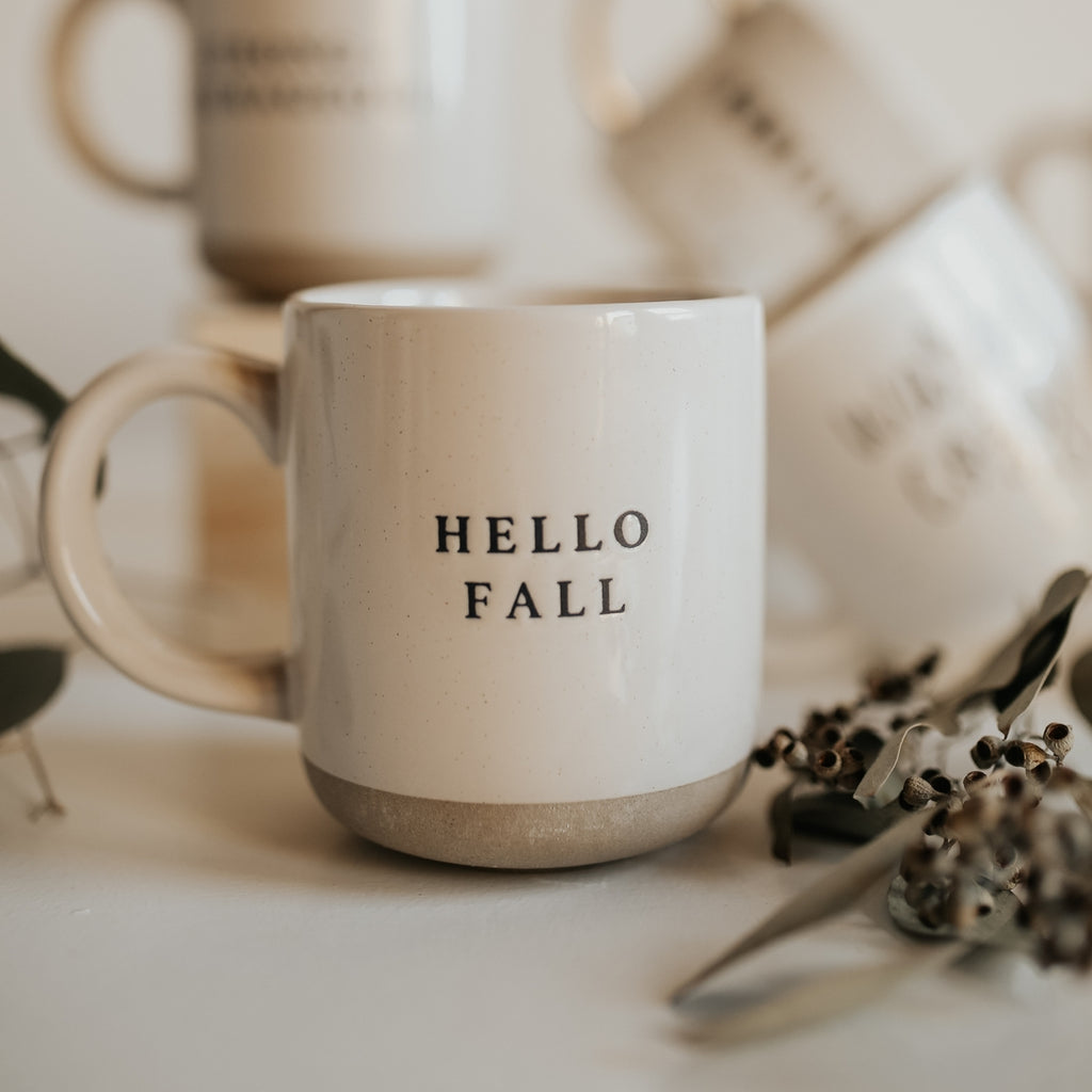 Hello Fall Stoneware Coffee Mug - Fall Home Decor & Gifts