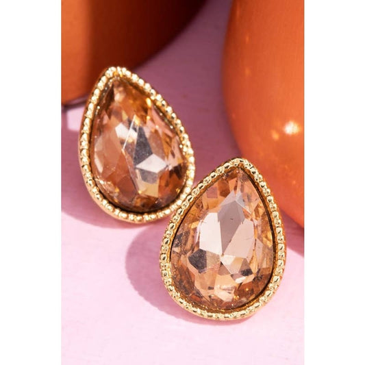 Teardrop Earrings - Champagne