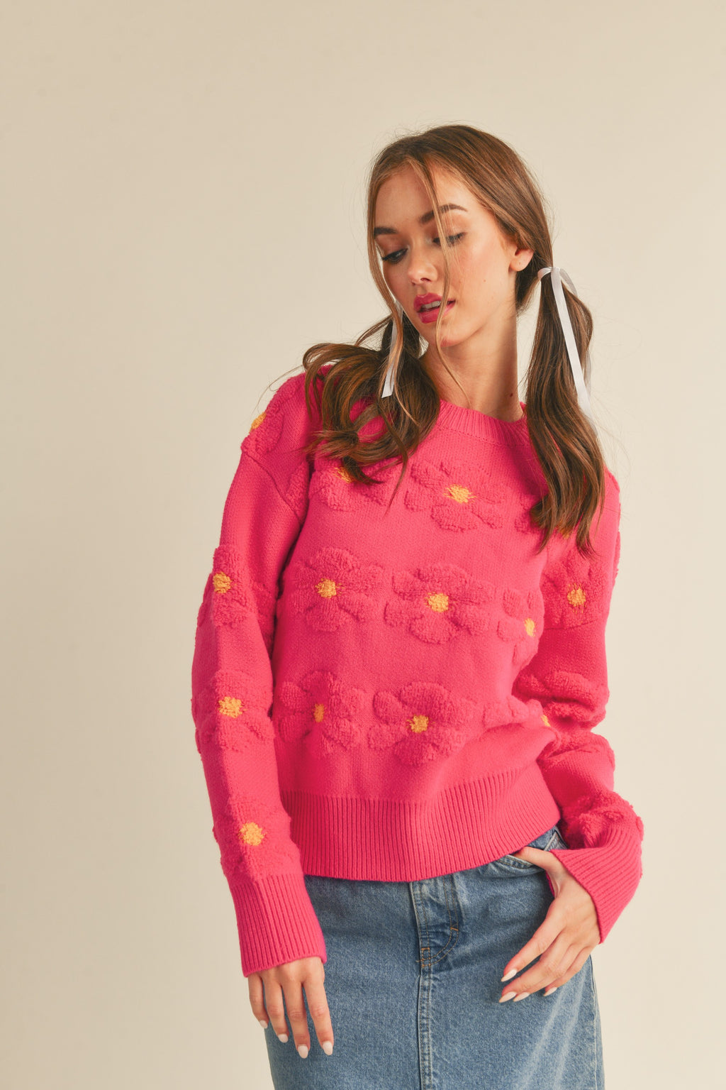 Sherpa Floral Sweater