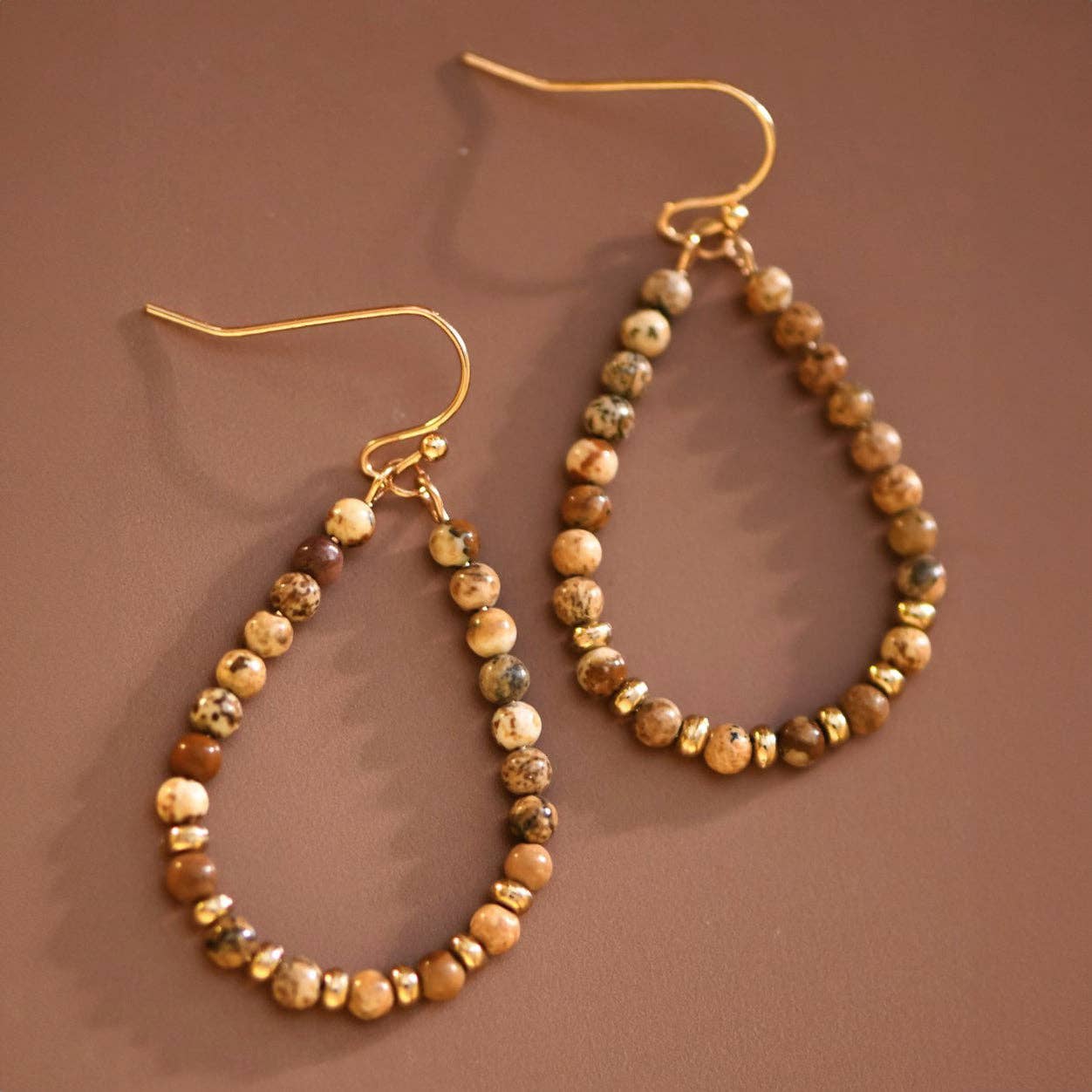Brown Jasper Stone Teardrop