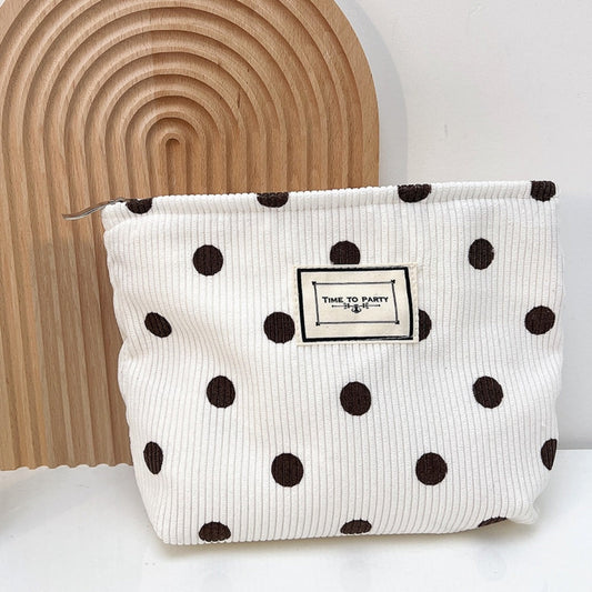 White Polka Dot Pouch