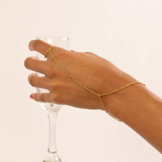 Satellite Hand Chain (18K Gold PVD)