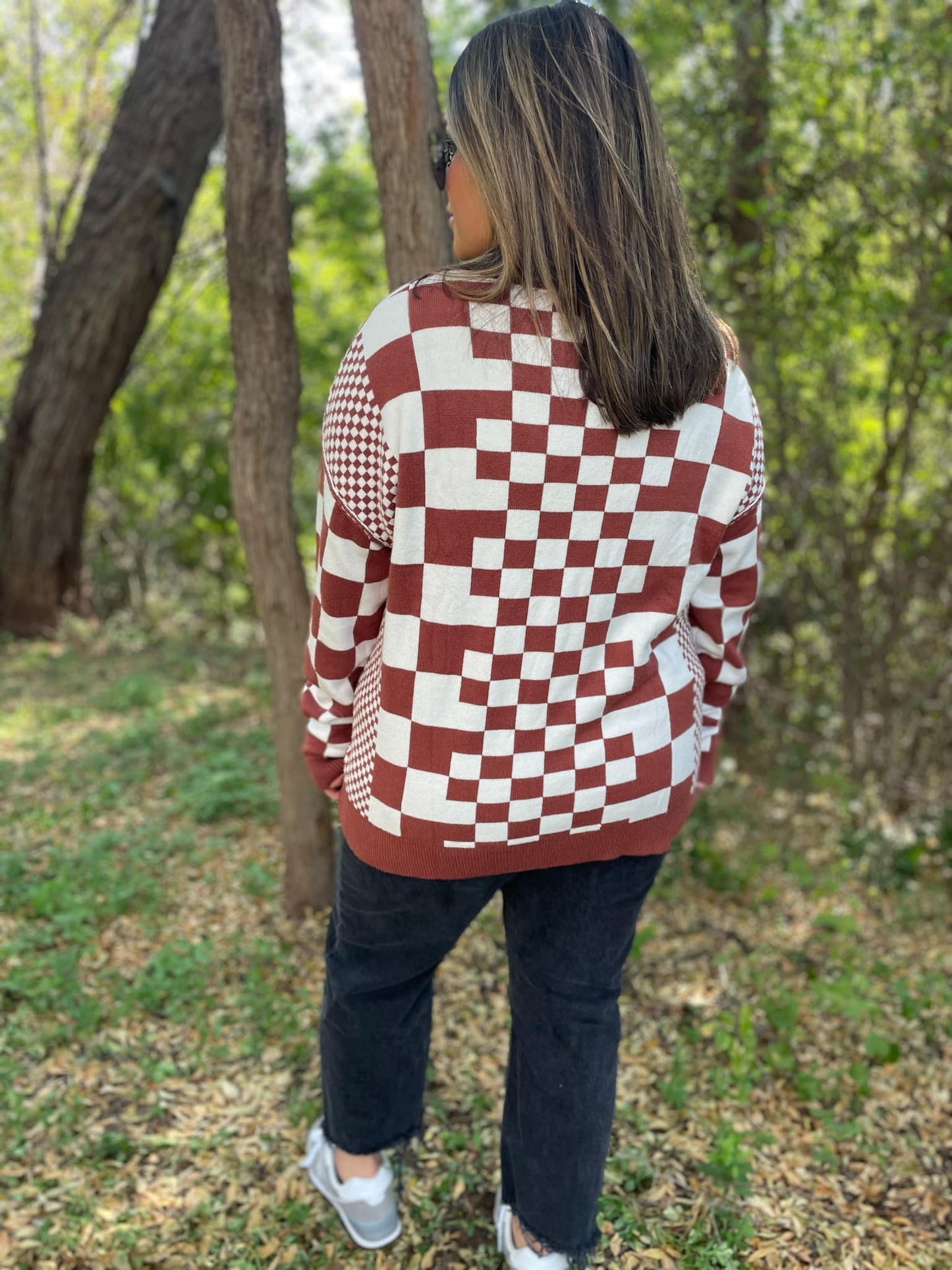 PREORDER: All Checkered Out Sweater in Four Colors