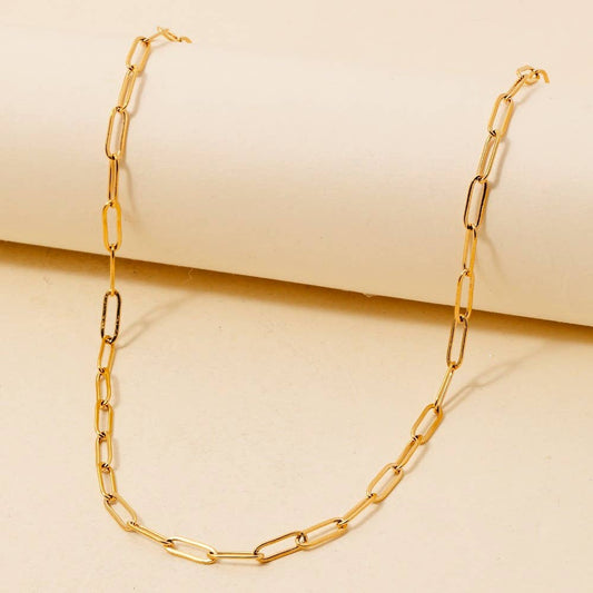 Dainty Paperclip Chain Necklace