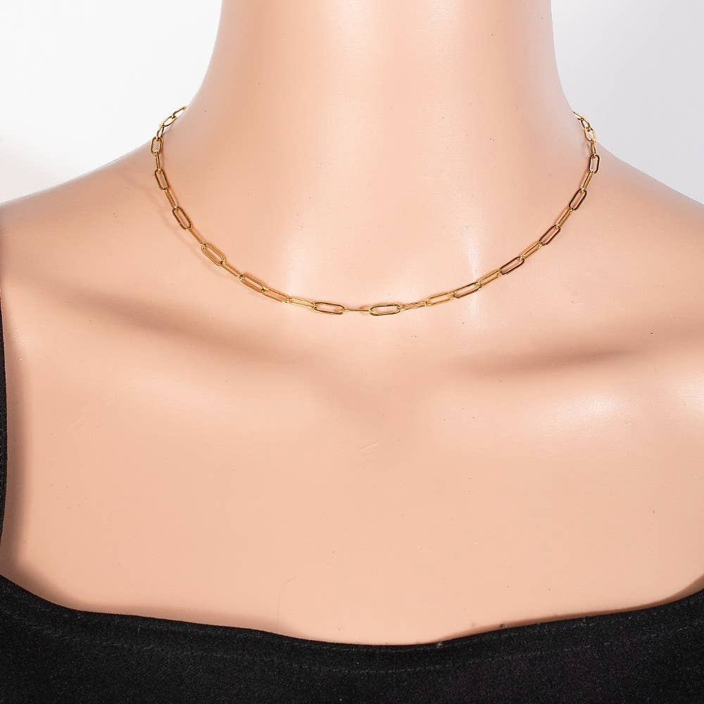 Dainty Paperclip Chain Necklace