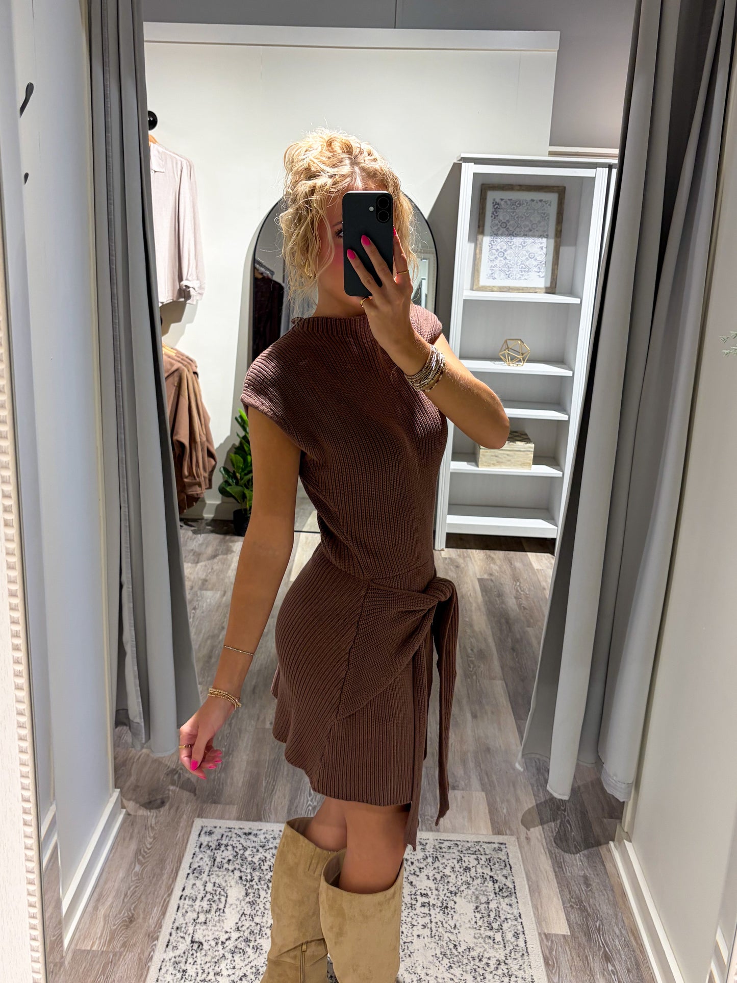 Camille Mock Neck Dress