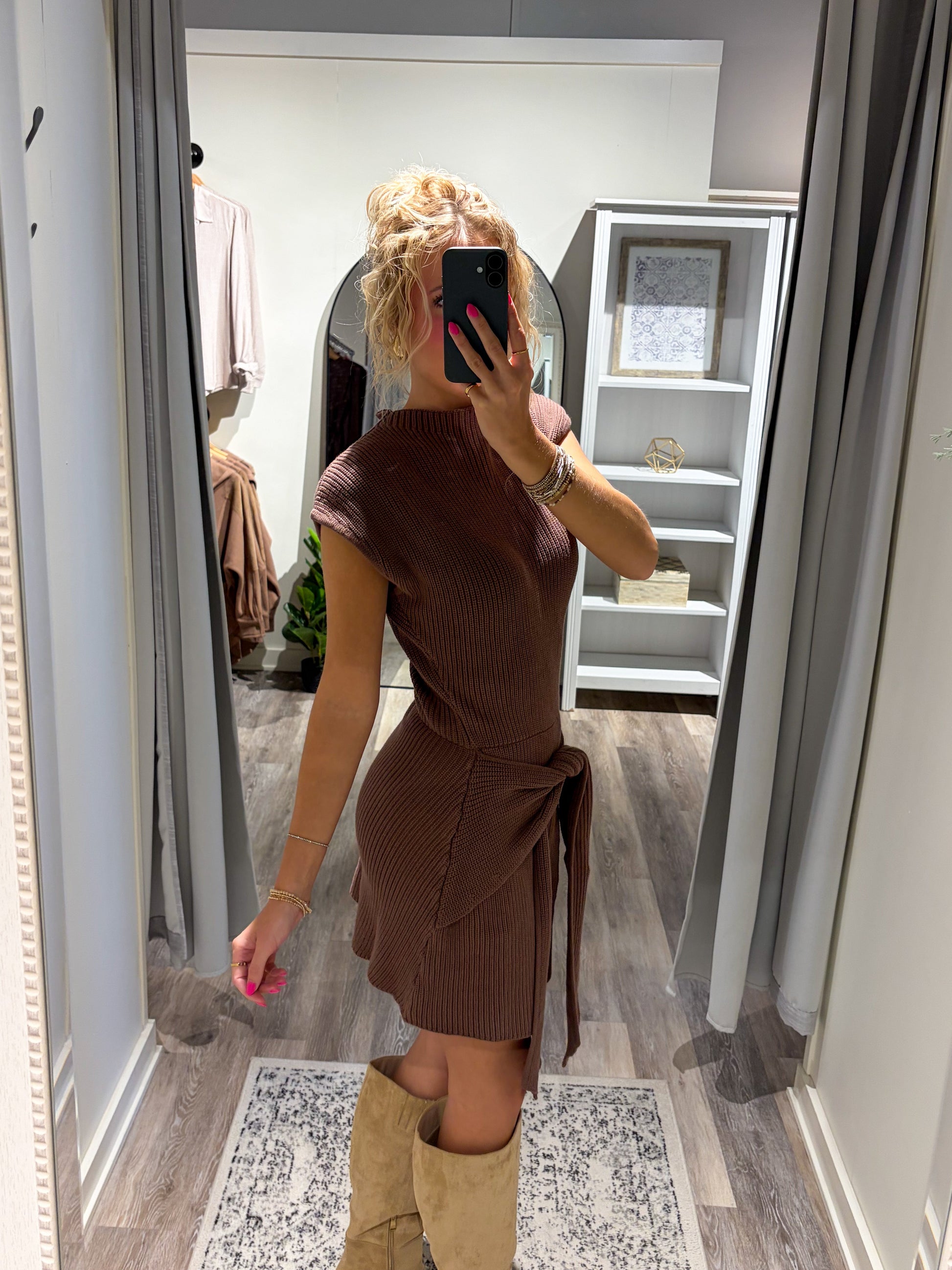 Camille Mock Neck Dress