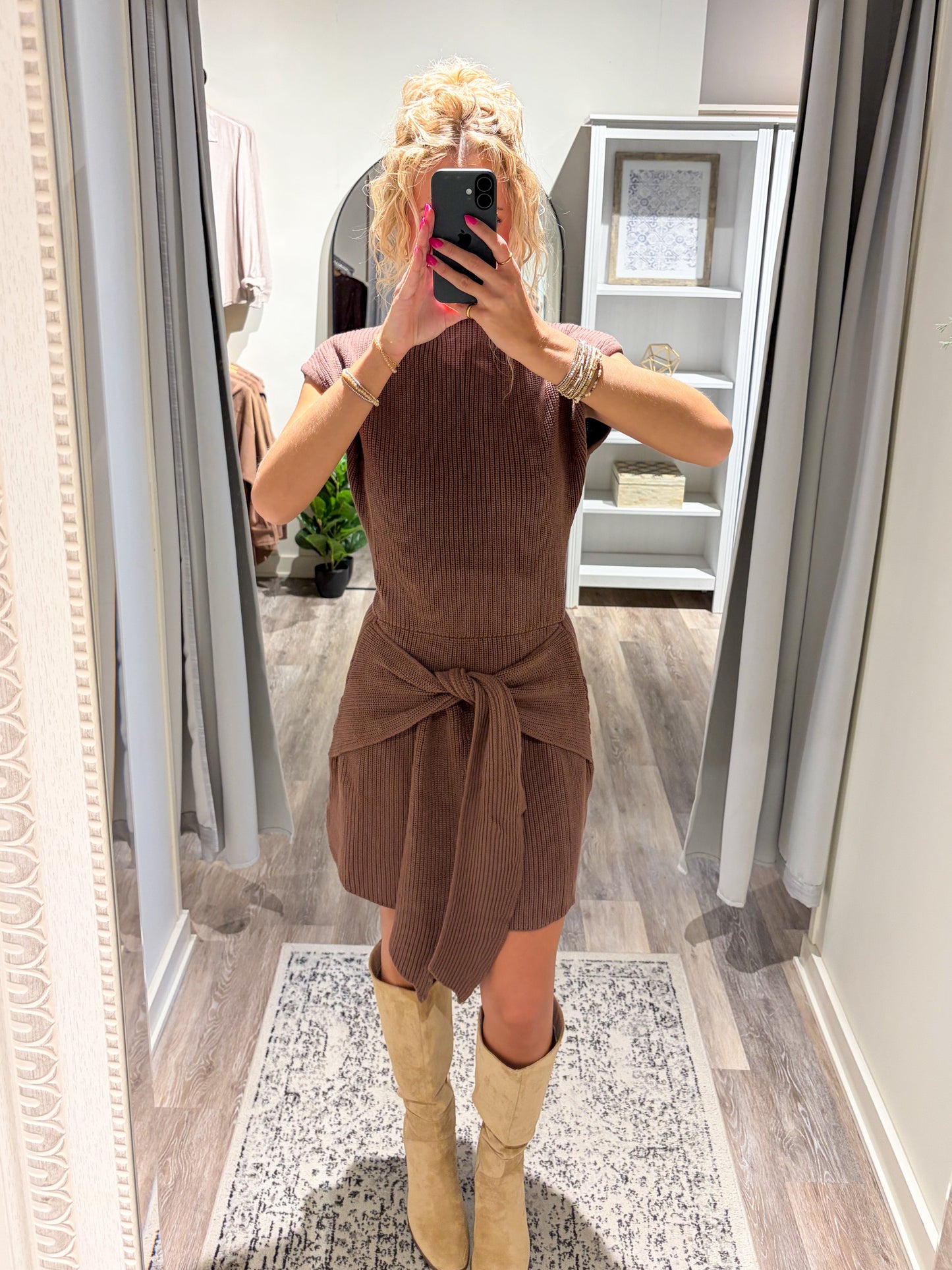 Camille Mock Neck Dress