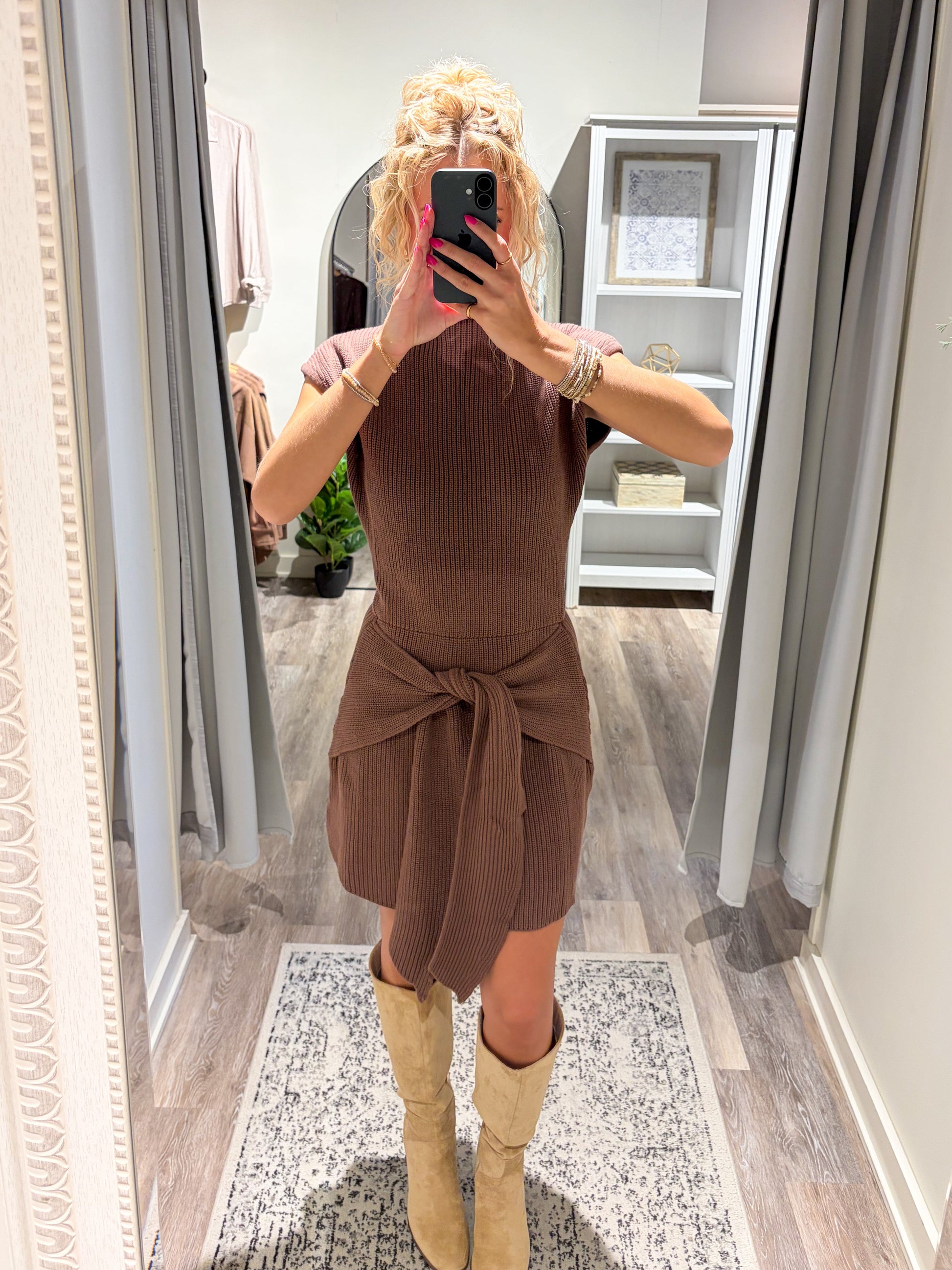 Camille Mock Neck Dress