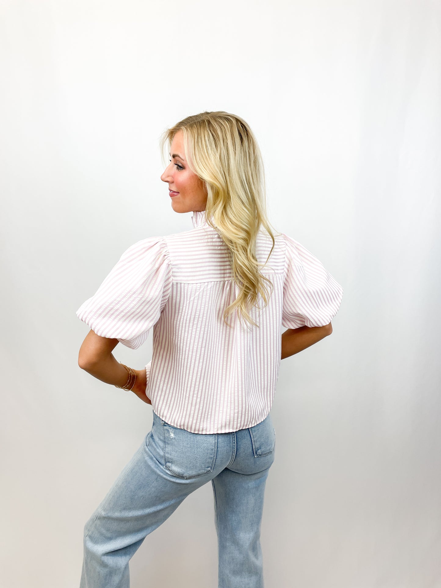 Sweet Pink Ruffled Blouse