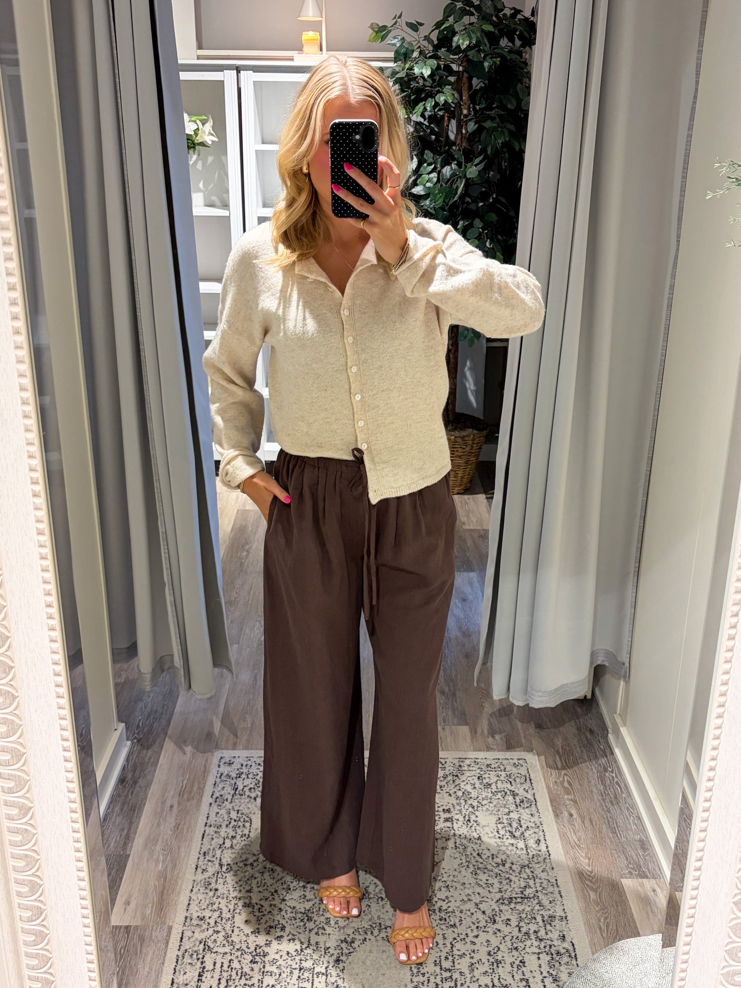 Dark Espresso Wide Leg Pants