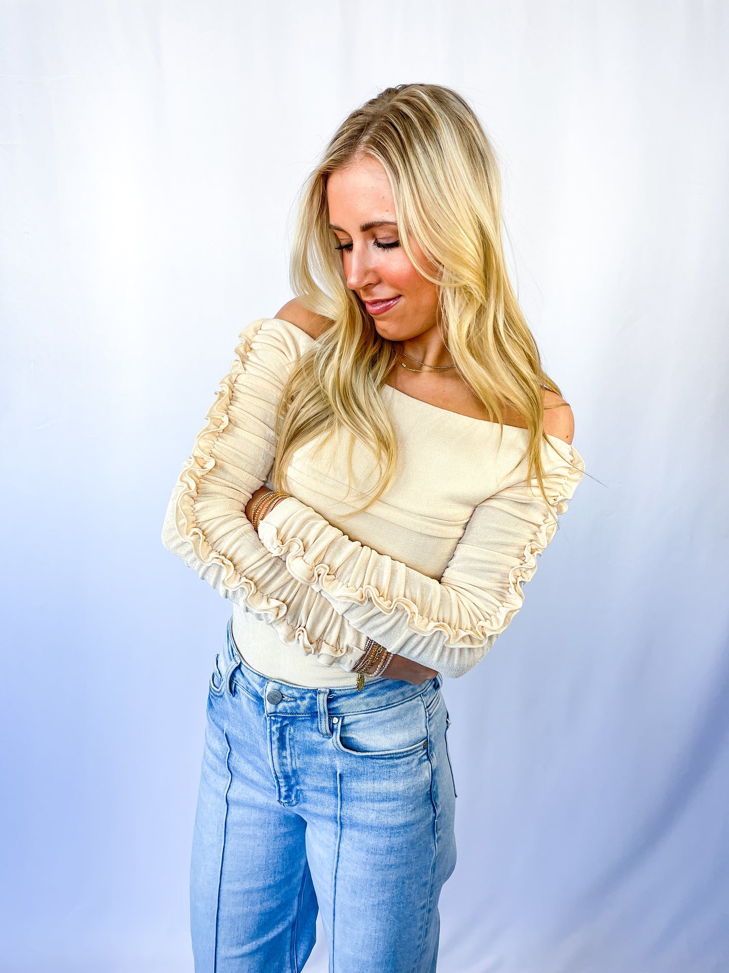 Ruffle Off-The Shoulder Top