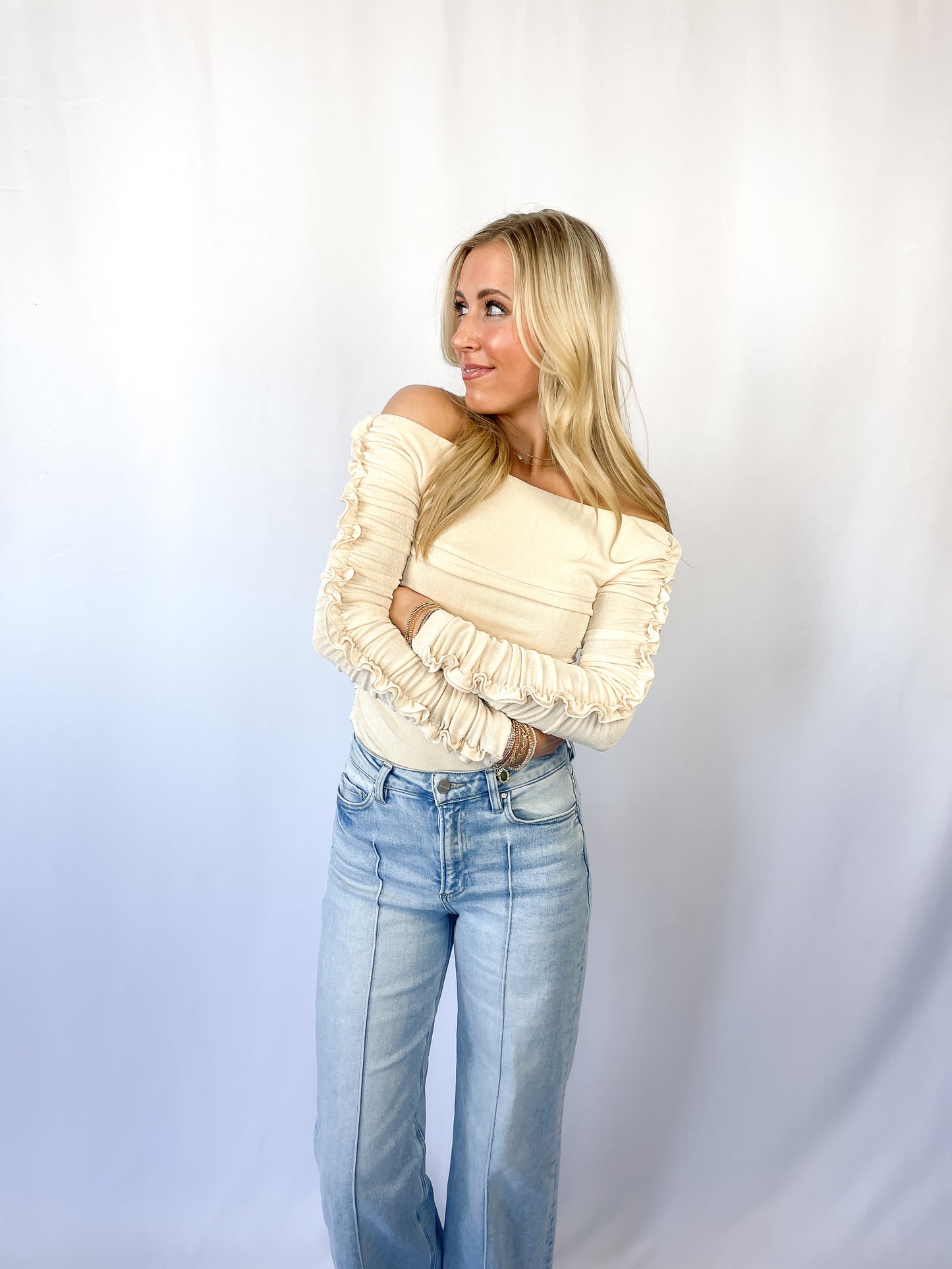 Ruffle Off-The Shoulder Top