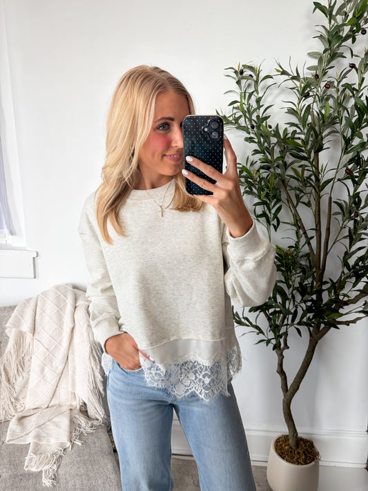 Wren Lace Trimmed Top