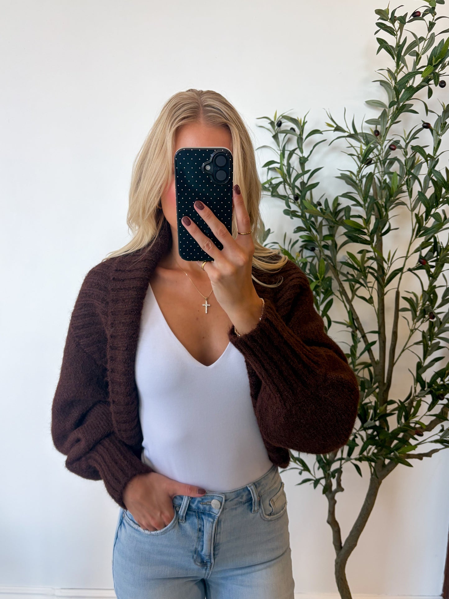 Dark Roast Knit Shrug
