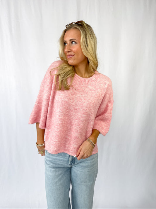 Blush Knit Cropped Sweater