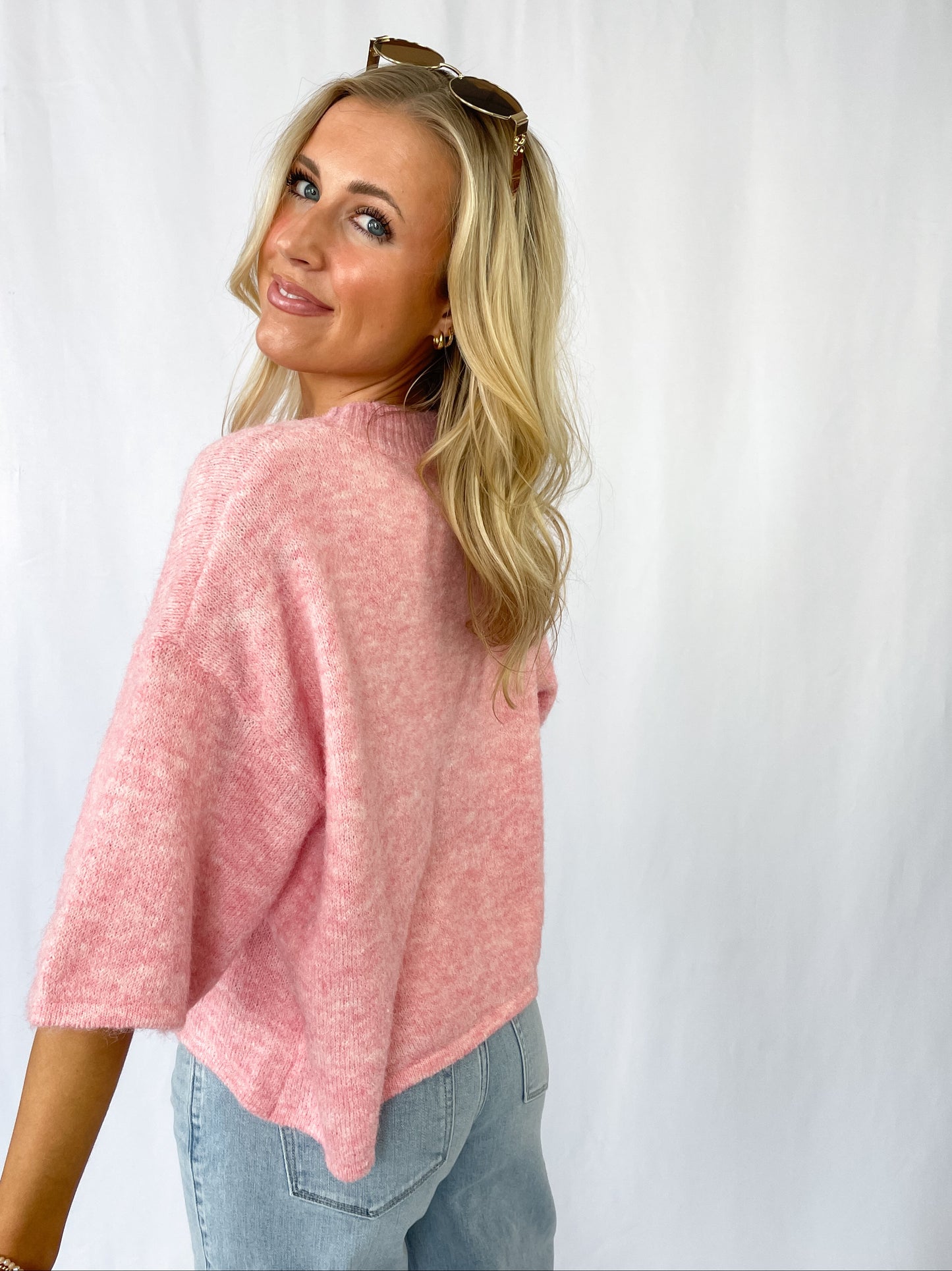Blush Knit Cropped Sweater