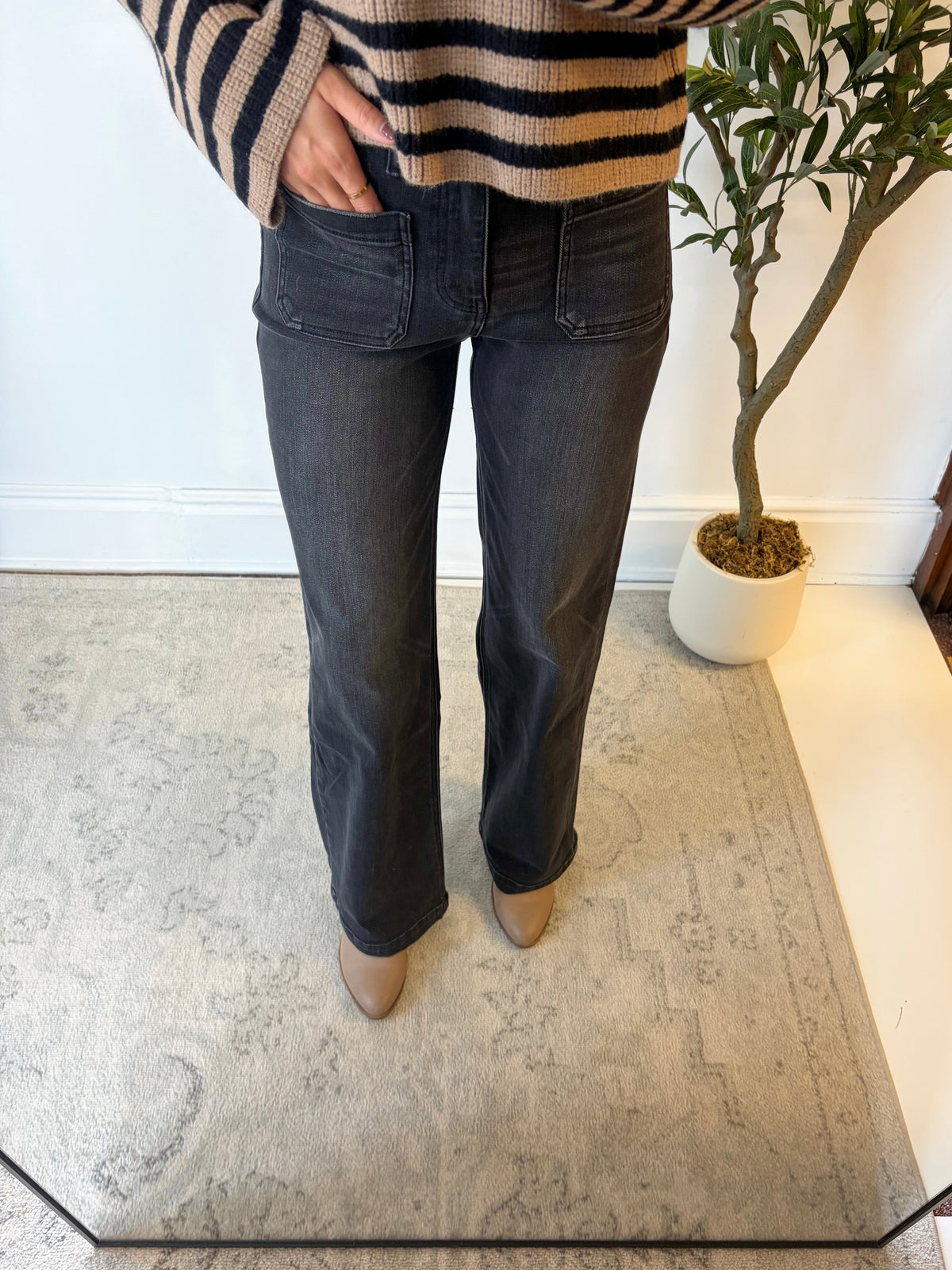 Patch Pocket Wide Trouser Jeans