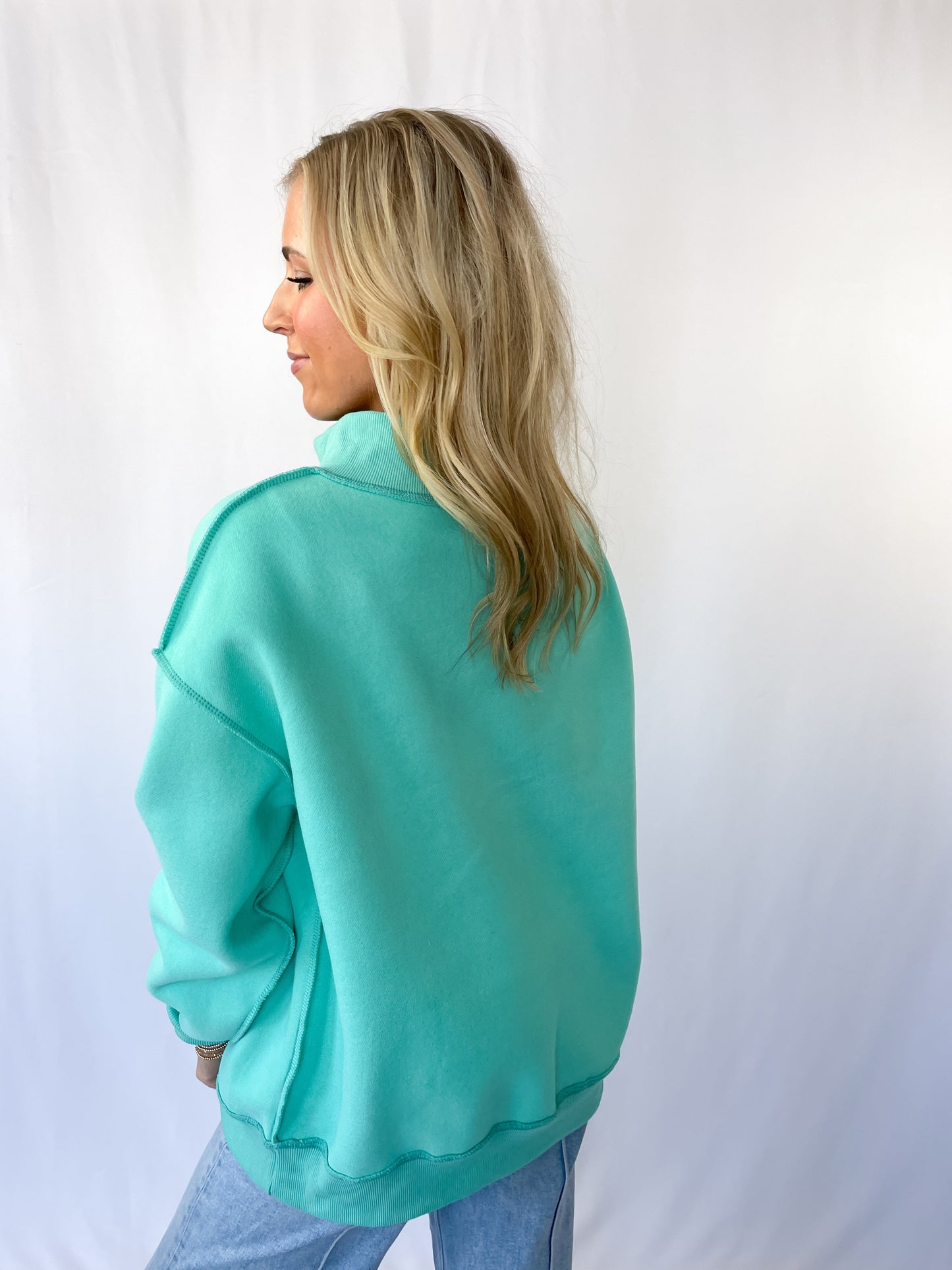 Seafoam Mock Neck