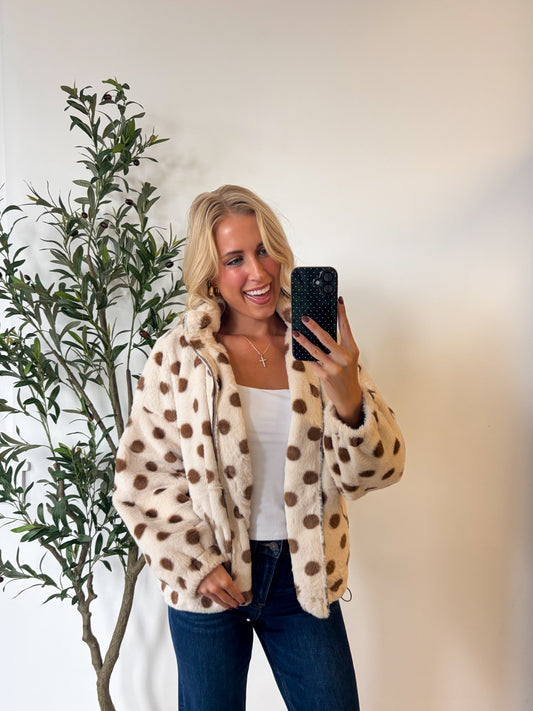 Teddy Polka Dot Jacket