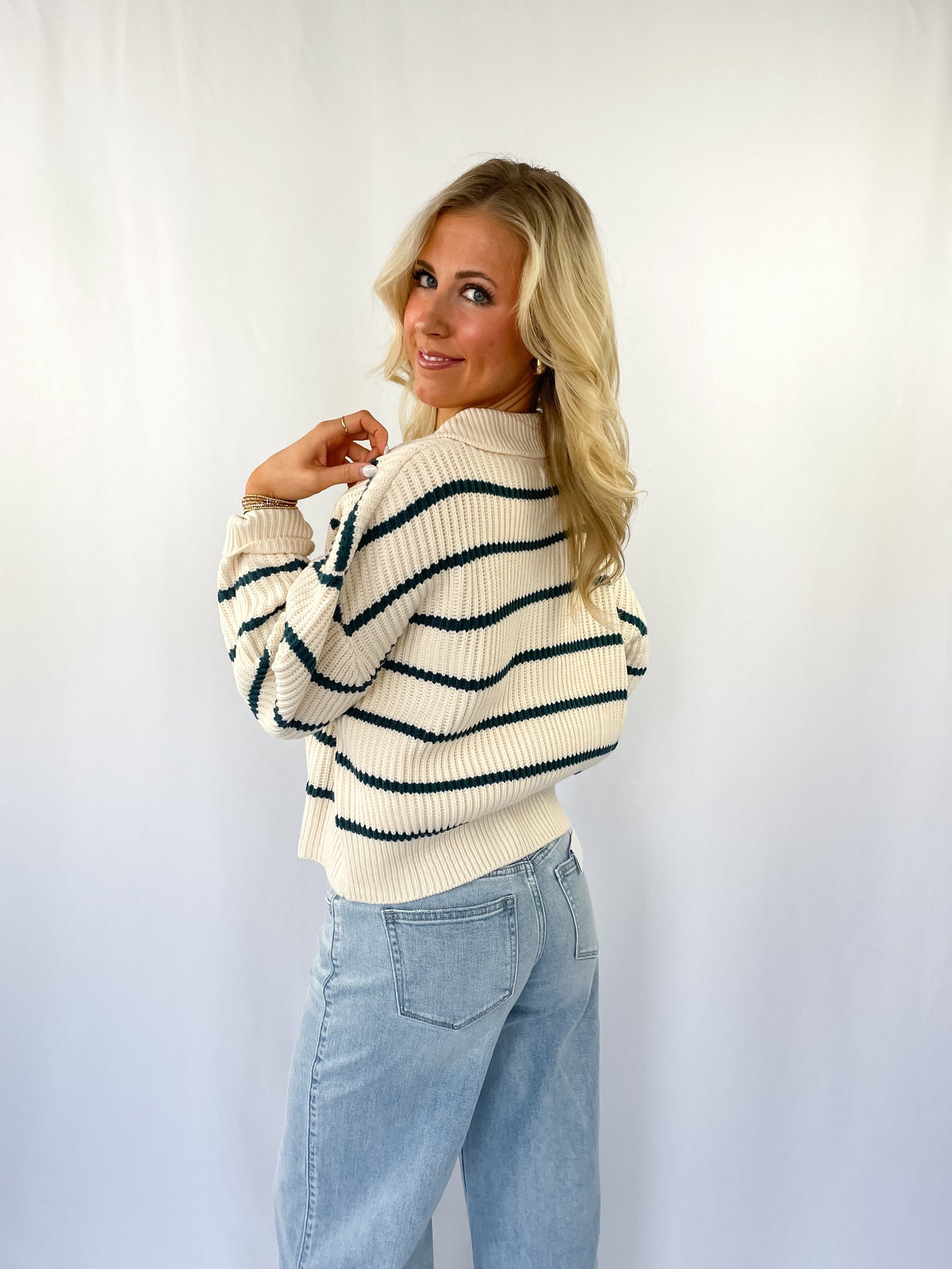 Coastal Ribbed Button Up Cardigan