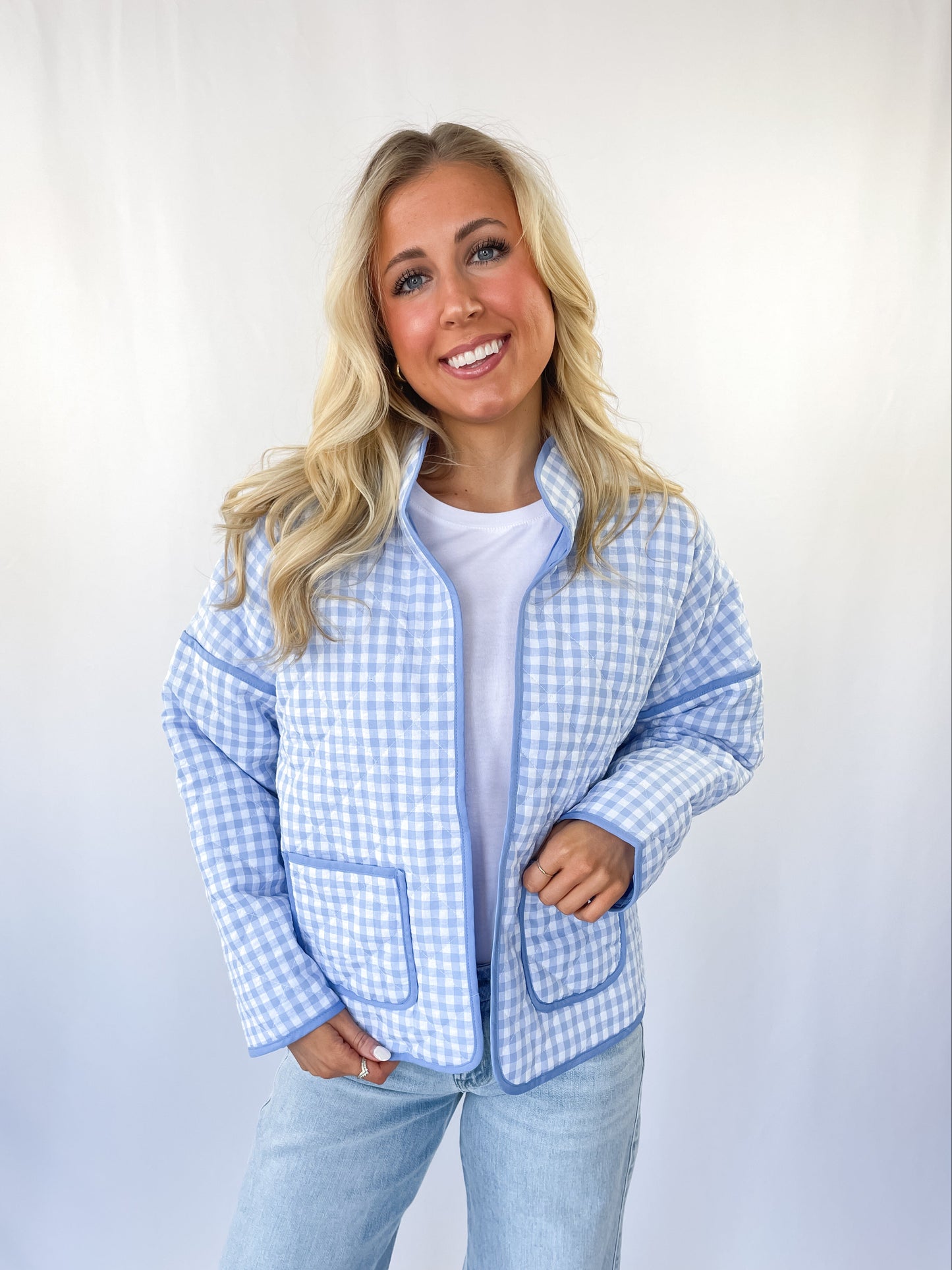 Baby Blue Gingham Jacket