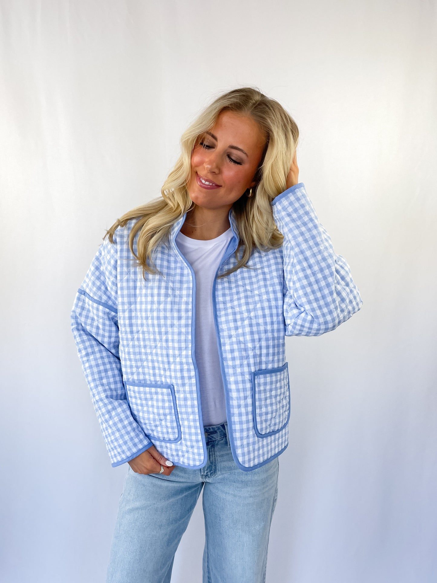Baby Blue Gingham Jacket