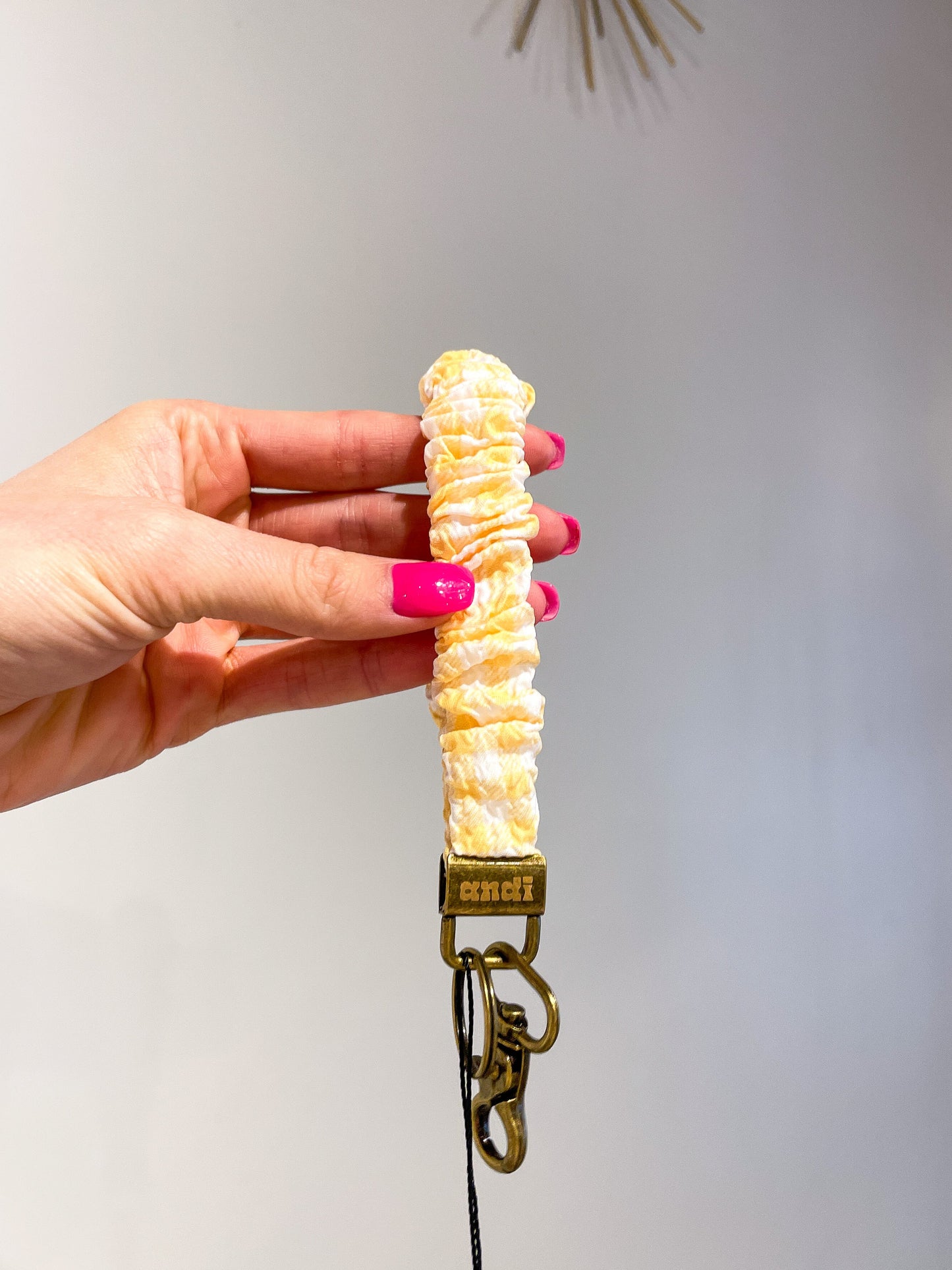 Yellow Gingham Keychain