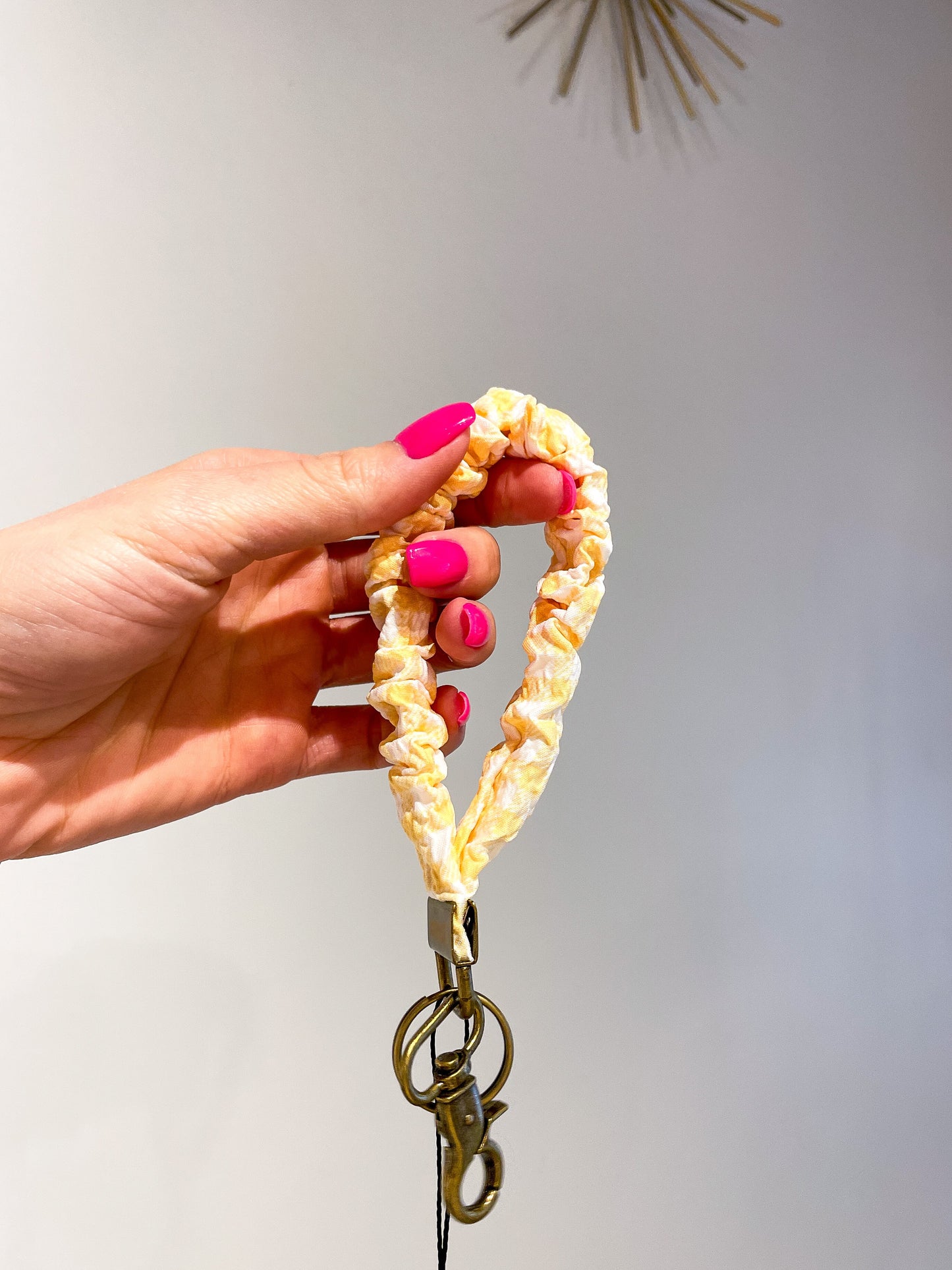 Yellow Gingham Keychain