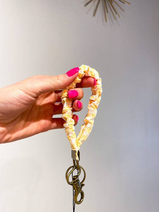 Yellow Gingham Keychain