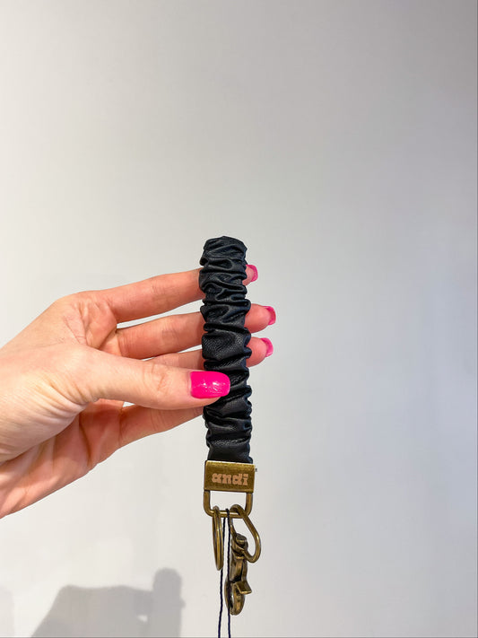 Black Leather Keychain