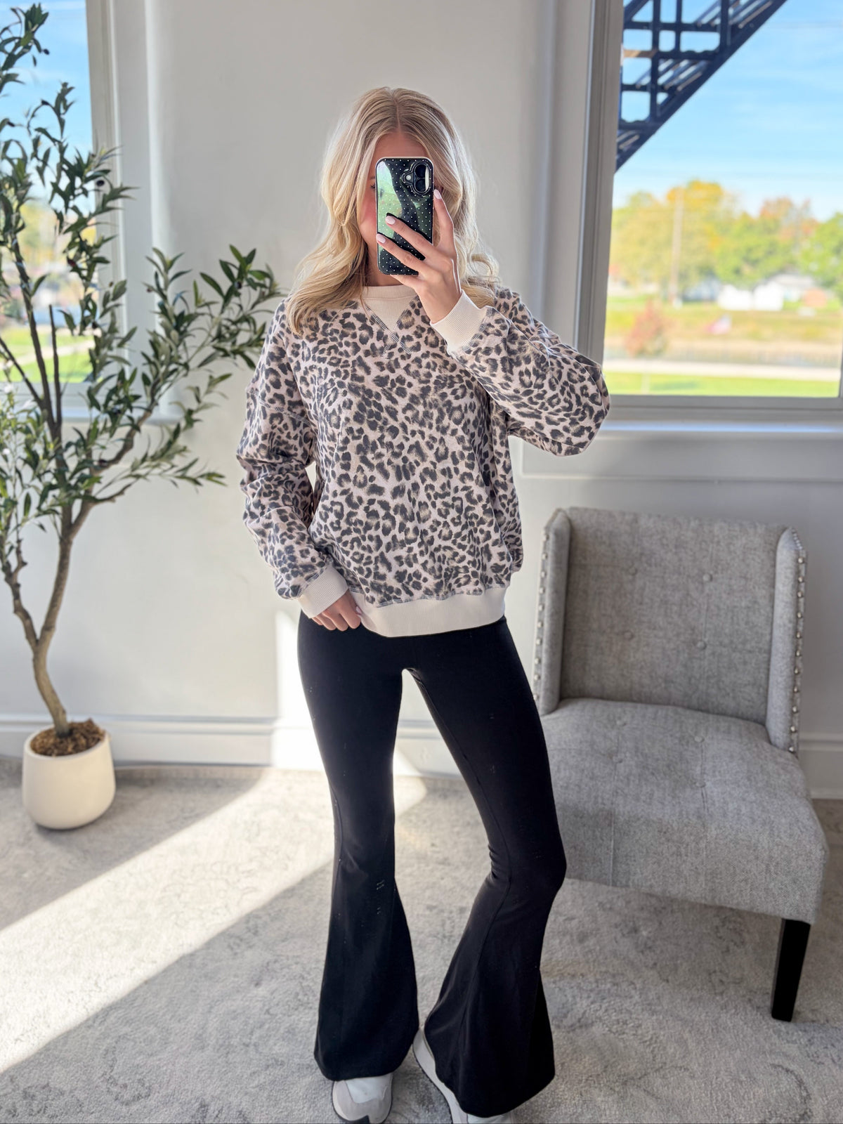 Cheetah Crew Top