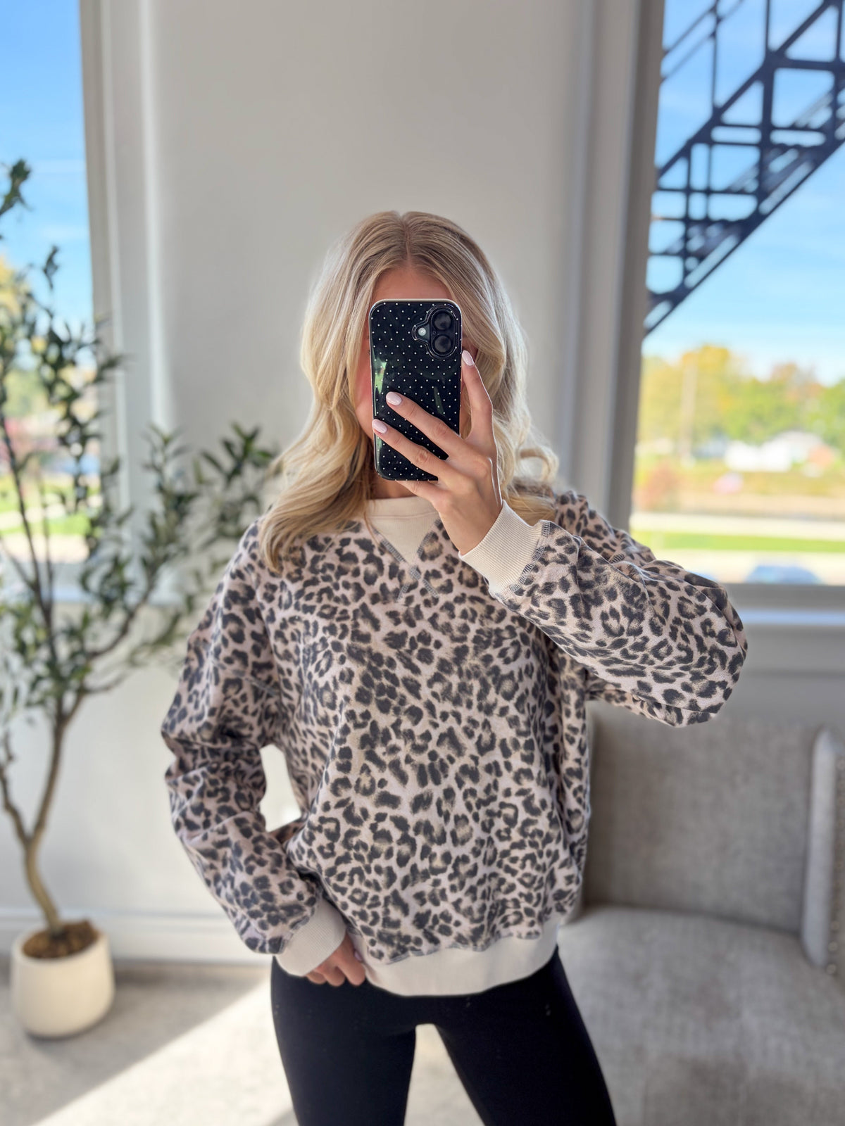 Cheetah Crew Top