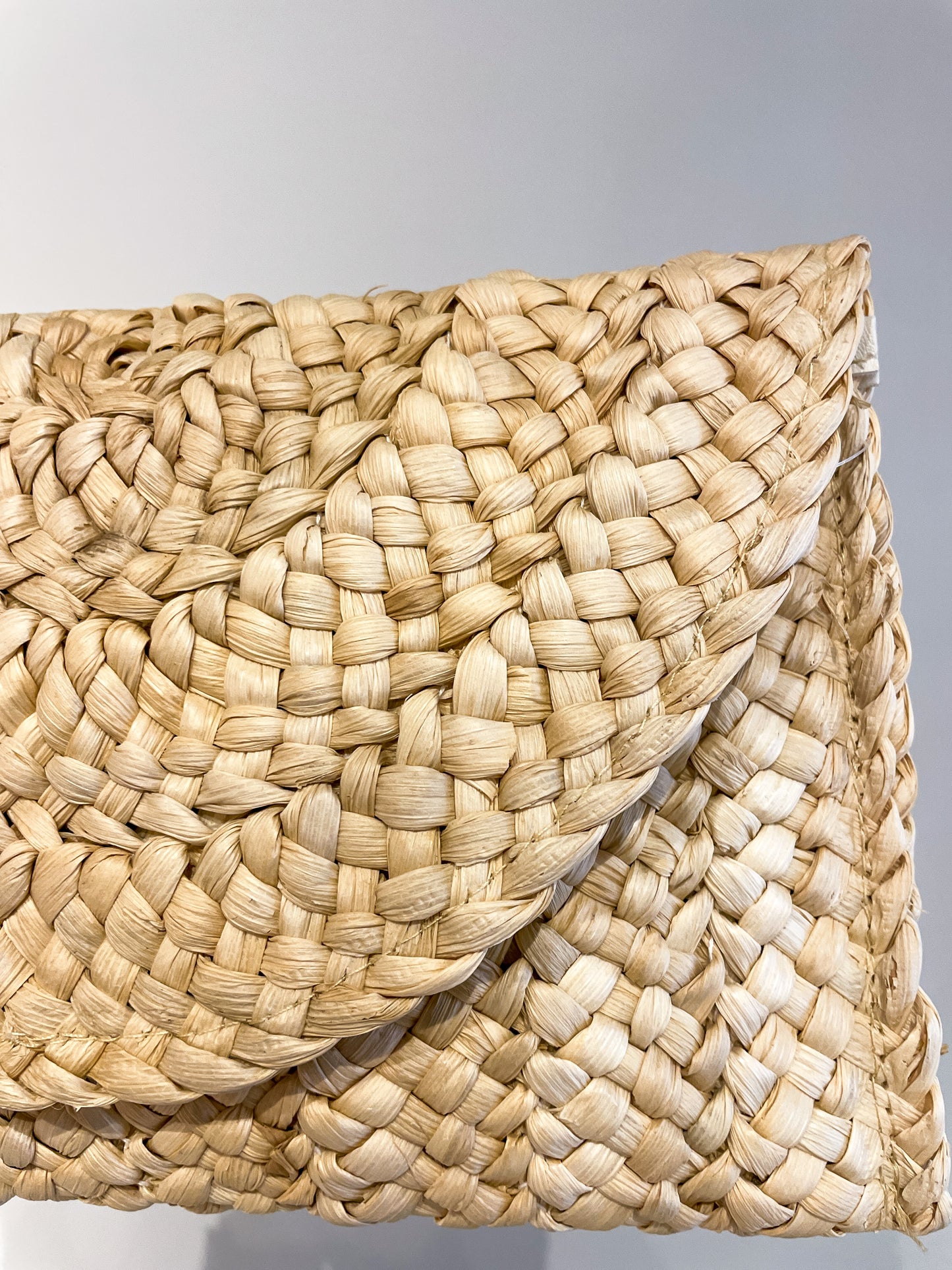 Fold Over Straw Clutch