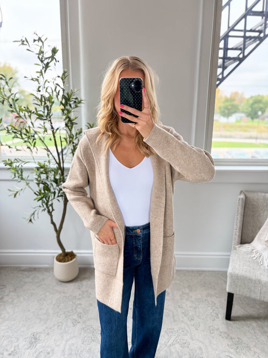 Longline Hoodie Cardigan