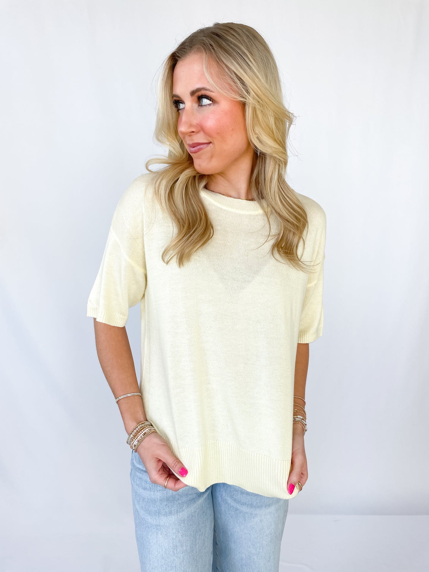 Butter Yellow Sweater Top