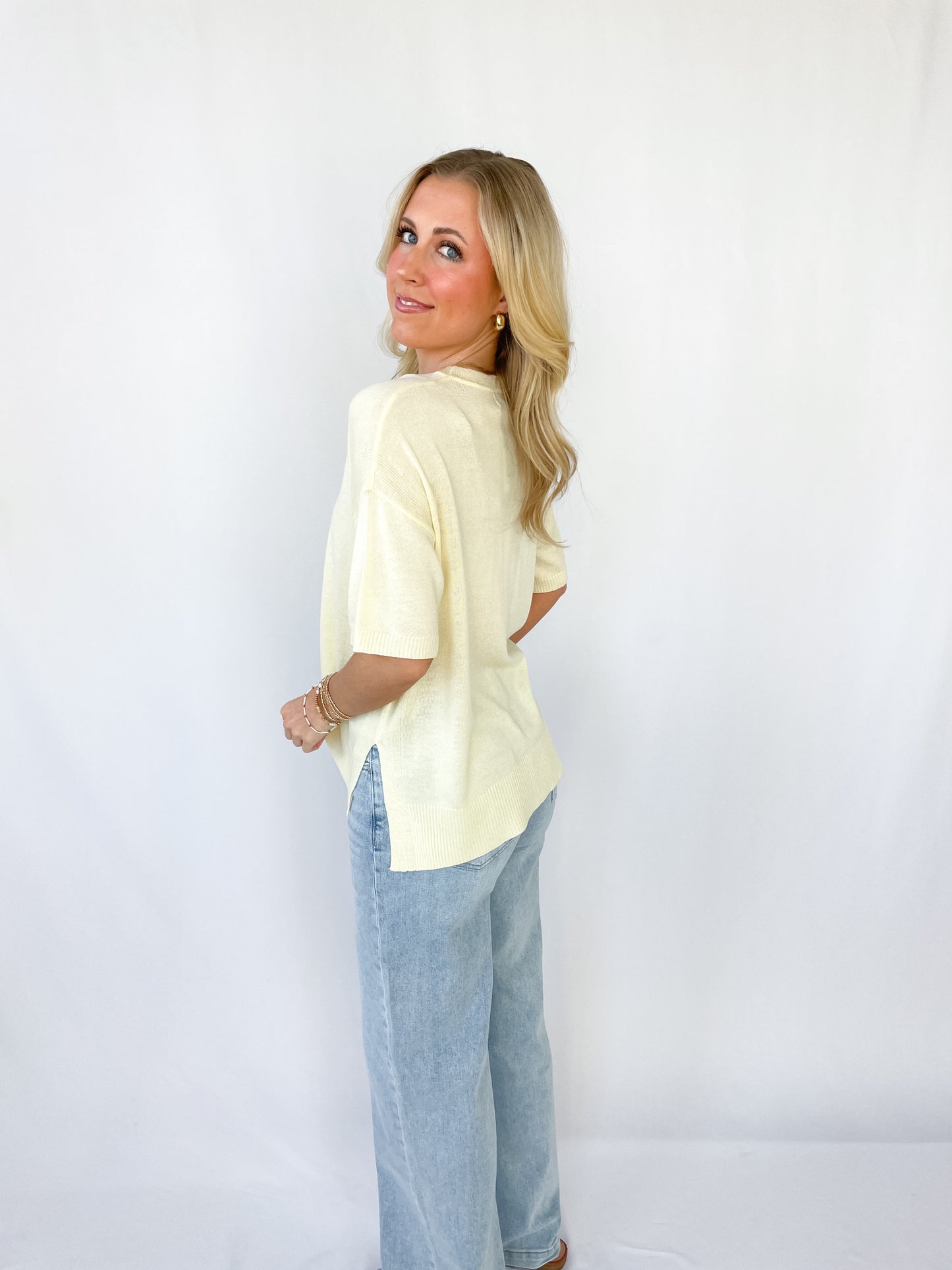 Butter Yellow Sweater Top