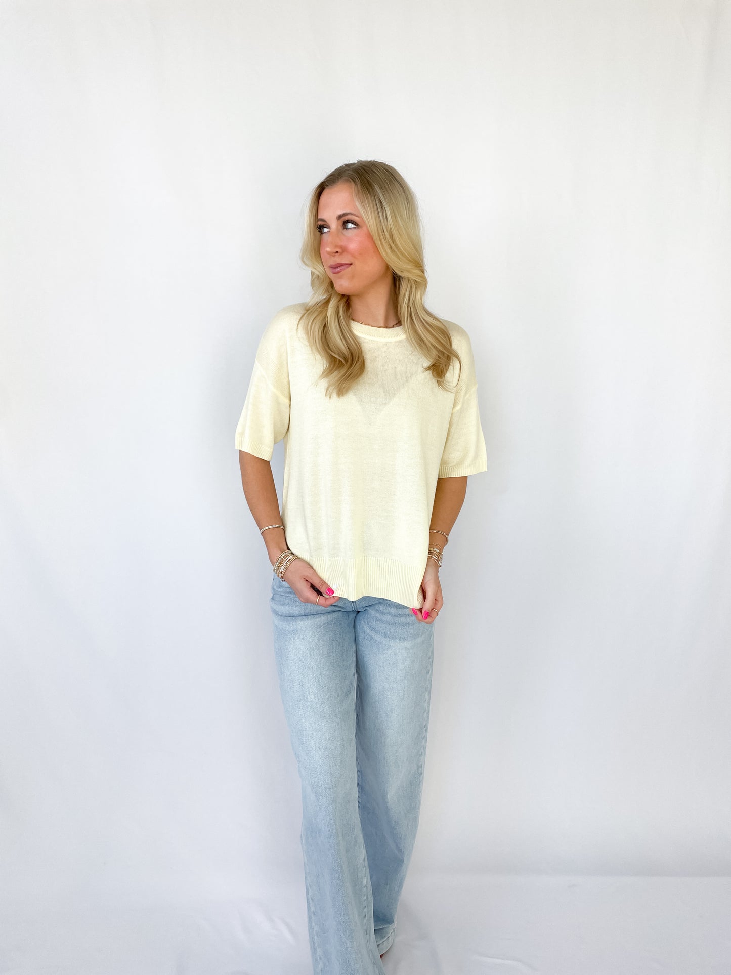 Butter Yellow Sweater Top