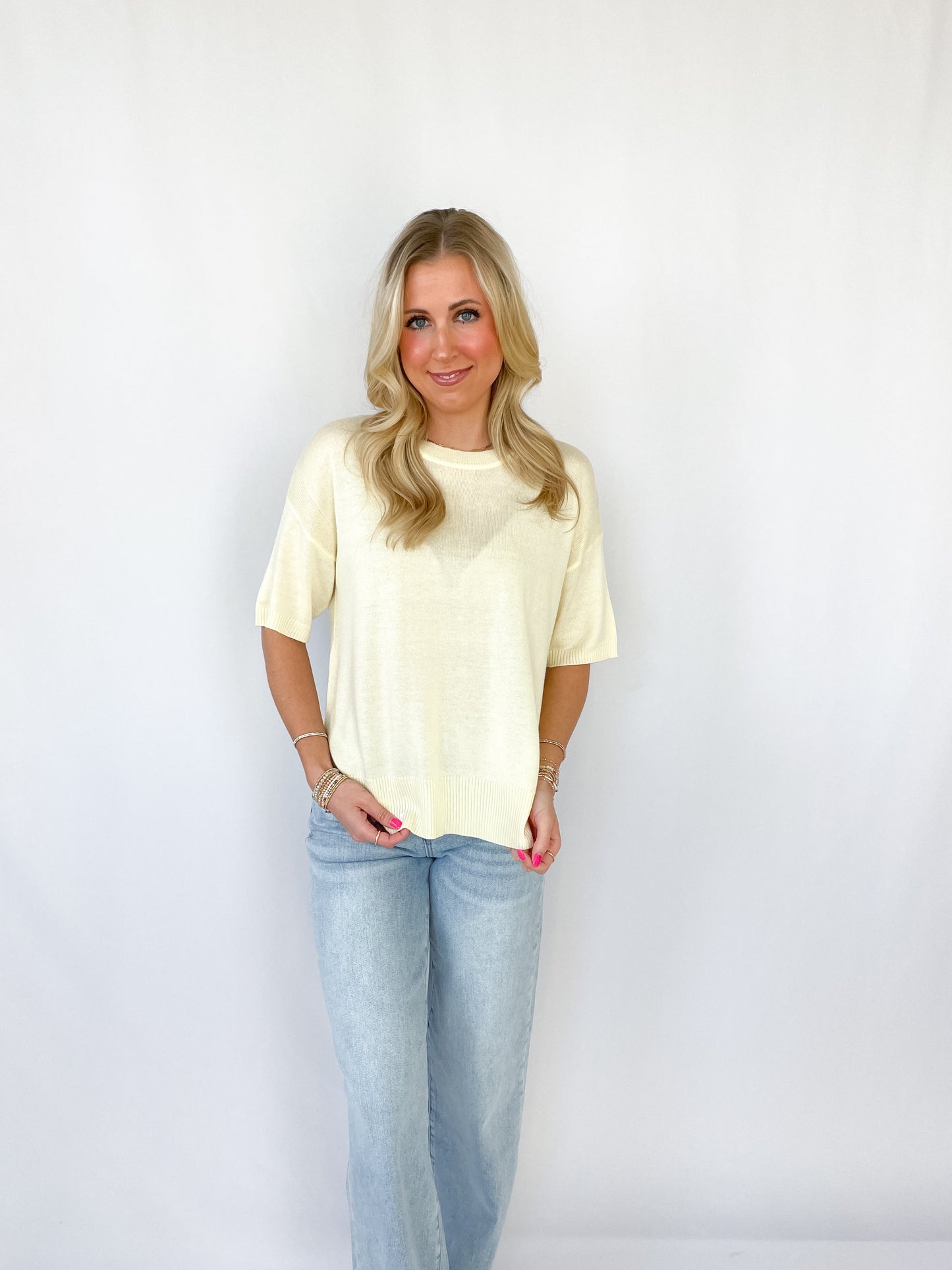Butter Yellow Sweater Top